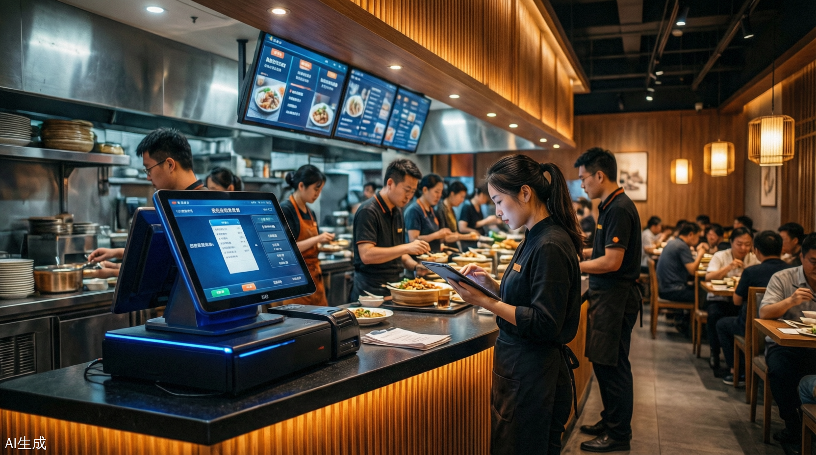 餐饮门店监控收银案例